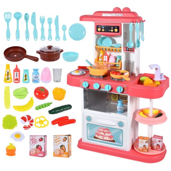 Version 1.0.0 43Pcs 72Cm Children Pretend Play Play Kid Big Kitchen Set Toys