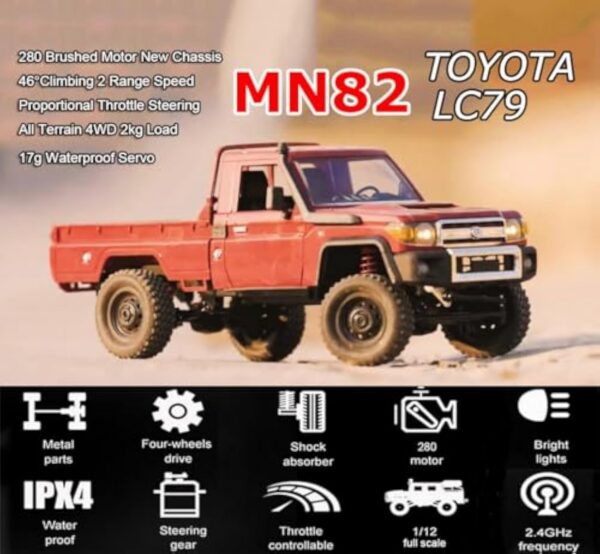 17353493979214.jpg 1/12 Scale Pickup 4WD 2.4Ghz Remote Control Truck Model Climbing Off-Road Vehicle