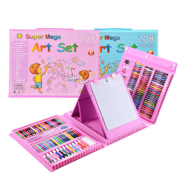 208 Pcs Watercolor Paint Pencil Kids Art Drawing Kit