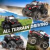 Version 1.0.0 1/20 2.4G 4WD Remote Control Off-Road Rechargeable Amphibious Vehicle Monster Truck Car