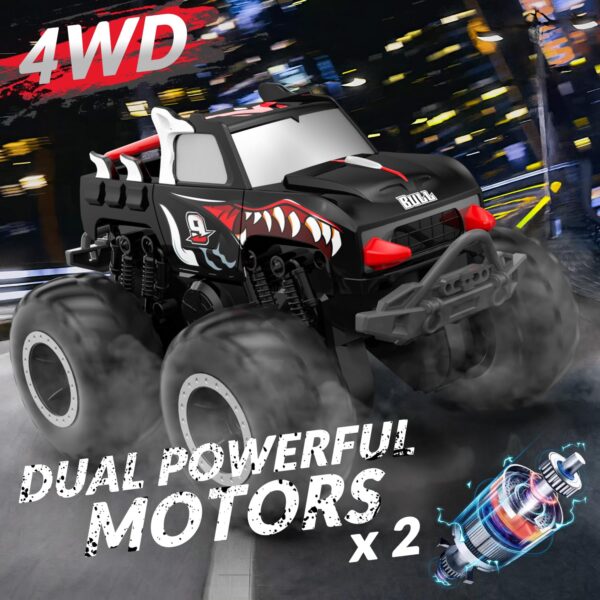 Version 1.0.0 1/20 2.4G 4WD Remote Control Off-Road Rechargeable Amphibious Vehicle Monster Truck Car