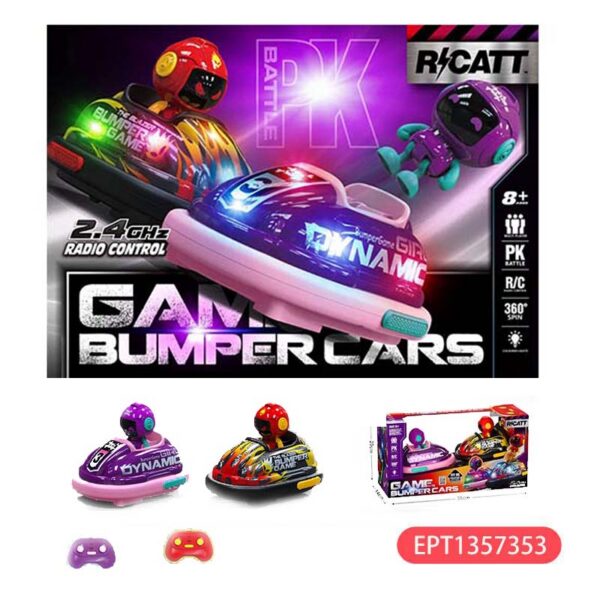 17369979913475.jpg 2.4G 4 Function Remote Control 2players Pop up Dinosaur Battle Bumper Car Rc Cars Toys with Lights And Music