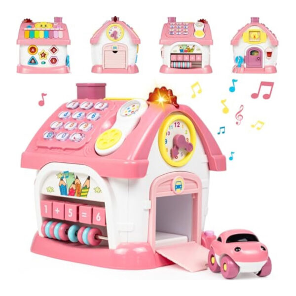17371644069911.jpg 6 in 1 Multi-Functional House Montessori Toddlers Musical Toys Educational Birthday Gift Busy Board Activity Cube