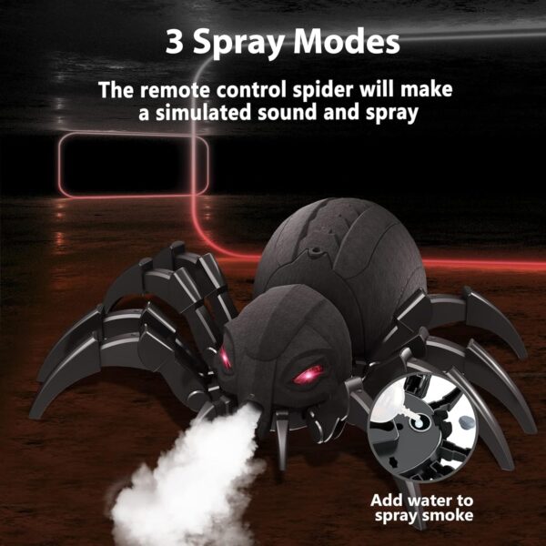 2.4G Mist Spray Remote Control Rc Robot Spider Insects Toys with Light Music