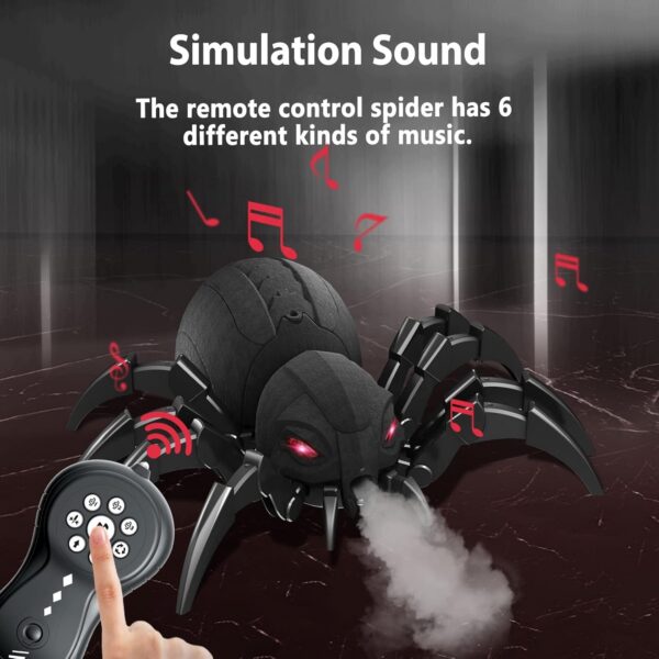 2.4G Mist Spray Remote Control Rc Robot Spider Insects Toys with Light Music