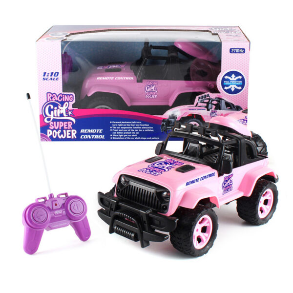 17373363479341.jpg 1:10 4 Function 27 Frequency Pink Remote Control Off Road Truck Car Toy
