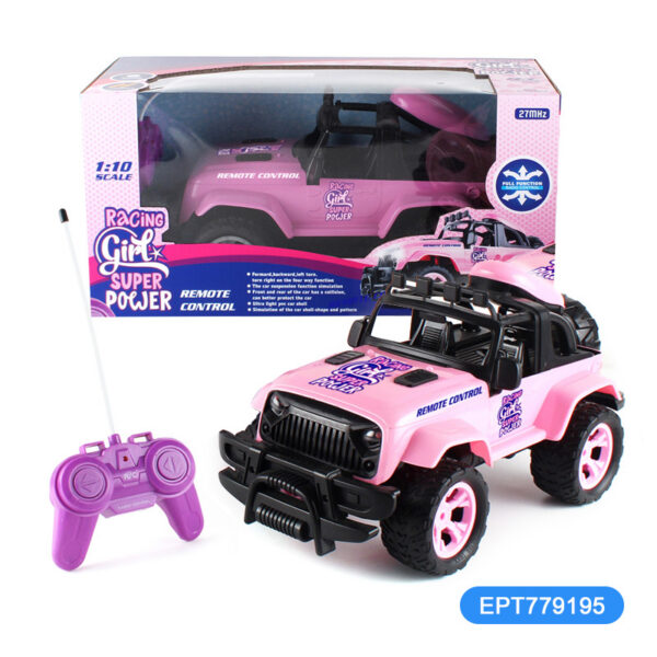 17373363486494.jpg 1:10 4 Function 27 Frequency Pink Remote Control Off Road Truck Car Toy