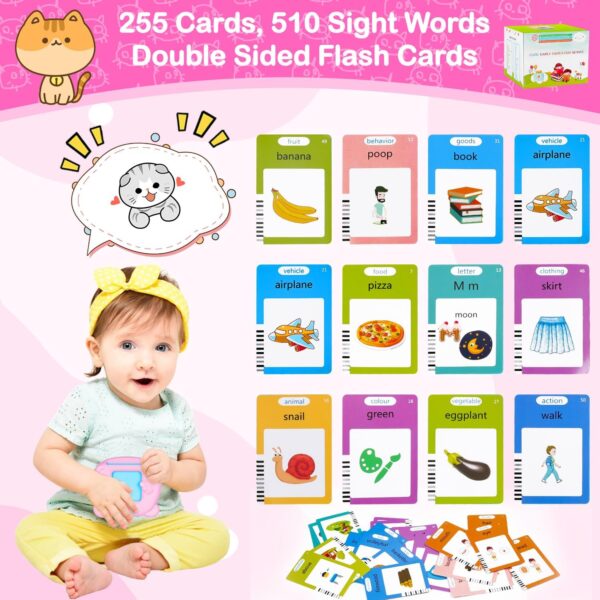 Toddler Educational Alphabet Audible Card Early Education Device Learning Talking Flash Cards