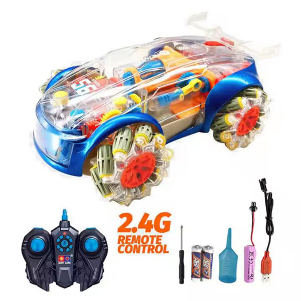 2.4G 6CH Rc Transparent Car Smoke Remote Control Cars With Lights Sound