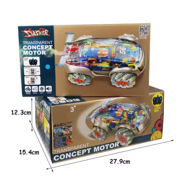 2.4G 6CH Rc Transparent Car Smoke Remote Control Cars With Lights Sound