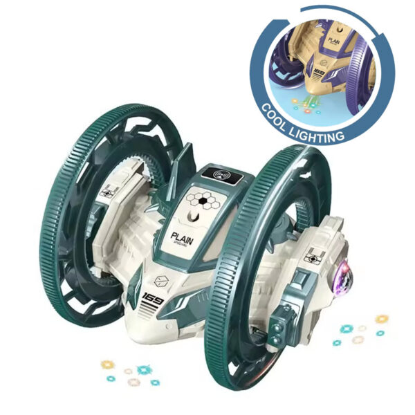 360 Rotating Stunt Tumbling Lights Rc Car Remote Control Twist Flip Friction Cars Toy For Kids