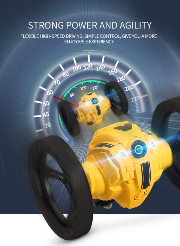 17388921667855-600x819-1.jpg 2.4G 4Ch Degree Rotation Lights Music Remote Control Bouncing Car Bounce Smart Stunt Roll Drive Boy Racing Rc Jumping Toy