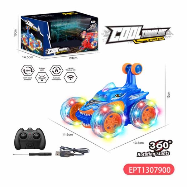 360°Rolling Twister 360 Flips Rc Stunt Car Toy Controlled Vehicle With Bright Light  Rotating WheelsTwist Cars  For Kids