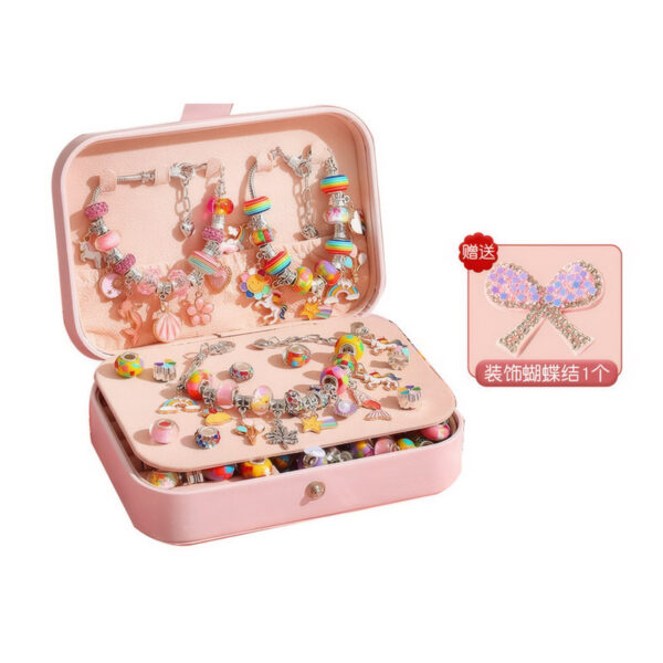 17399340216471.jpg 132pcs Set Candy Color Cherry Pink Pandora Bracelet Girls’ Toys New Design Girl 2024 Fashion Makeup Toy for Girls Beauty Kid
