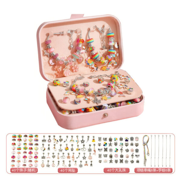 17399340226144-600x600-1.jpg 132pcs Set Candy Color Cherry Pink Pandora Bracelet Girls’ Toys New Design Girl 2024 Fashion Makeup Toy for Girls Beauty Kid