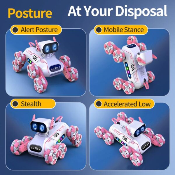 17400154777634-600x600-1.jpg 2.4G 11Ch Light and Sound Spray Remote Control 8 Wheel Stunt Dog Rc Robot Electronic Kid Girl Electric Cars Toys for Girls
