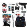17PCS Pretend Play Simulation Plastic Kid Boy Police Set Helmet Uniform Toy