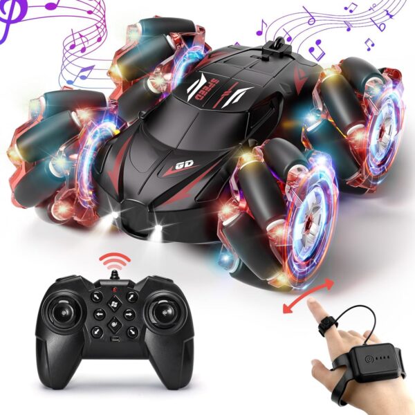 17410554631371.jpg New Toy Cars 2.4GHz 4WD Gesture Sensing Remote Control RC Stunt Car with Cool Light and Music