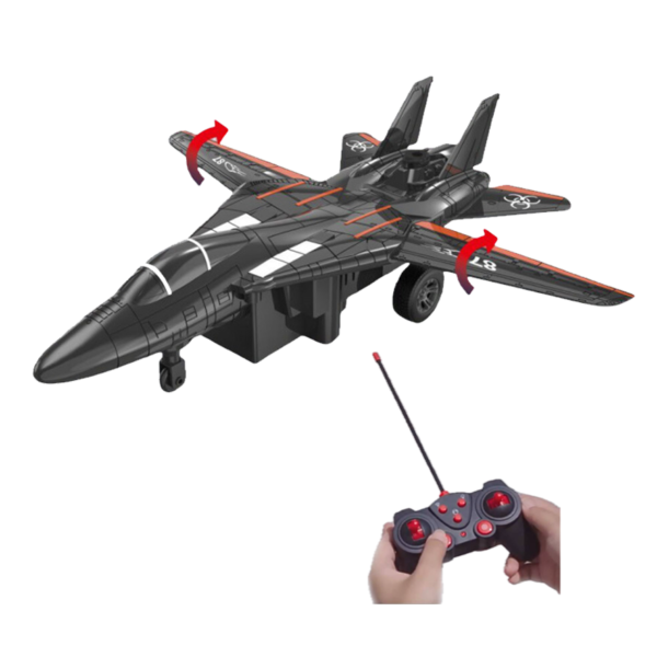 1:16 9Ch Remote Control Wing Switch Run Spray Rc Model AirplanesJet Aircraft Toy With Lights and Music