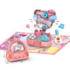17416567145522.jpg 12Pcs Car Scene Pink Horse Kids Toy Pretend Play Pet Shop Girls House Indoor Set with Map