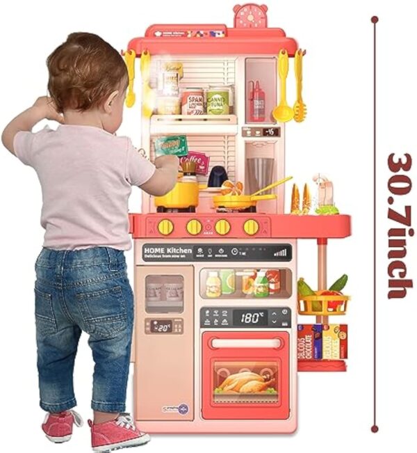 17420016760696-600x651-1.jpg 50PCS Pretend Play Kitchen Toys Set for Kids Boys Girls Cooking Kitchen Accessories Toys with Sounds Light Spray