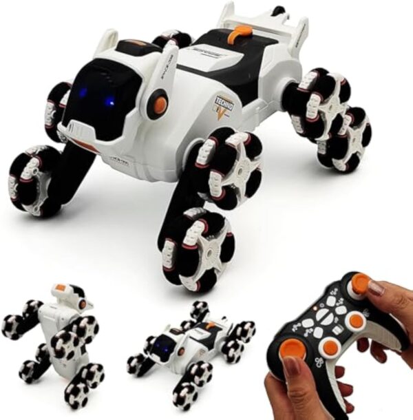 17420016899831-600x610-1.jpg New Design R/C Stunt Mechanical Dog Toy Car Remote Control 2.4G Children Toys 8 Wheels Robot Dog Radio Control Toys