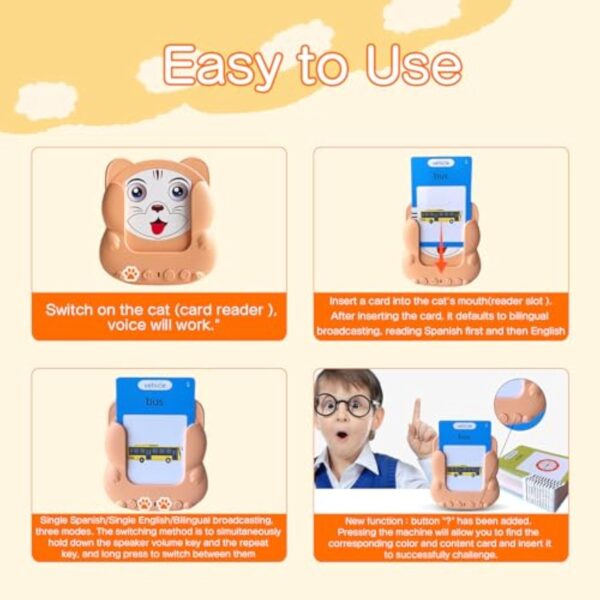 224 Sight Words Early Education English Machine Talking Flashcards Learning Toys Childhood Letter Kids Toy for Toddler