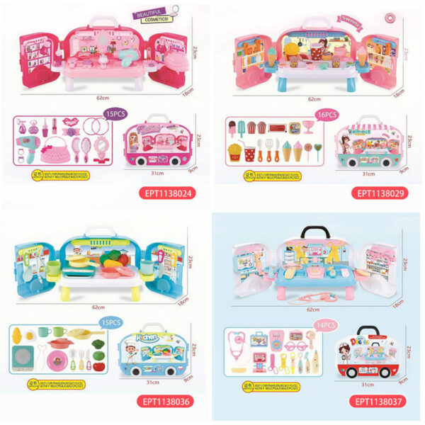 17430415923846.jpg 2 Dollar Toys Diy Changeable Jewelry Bus Car Toy Model Kit Toys Educational Children Kids Make up Toys for Girl