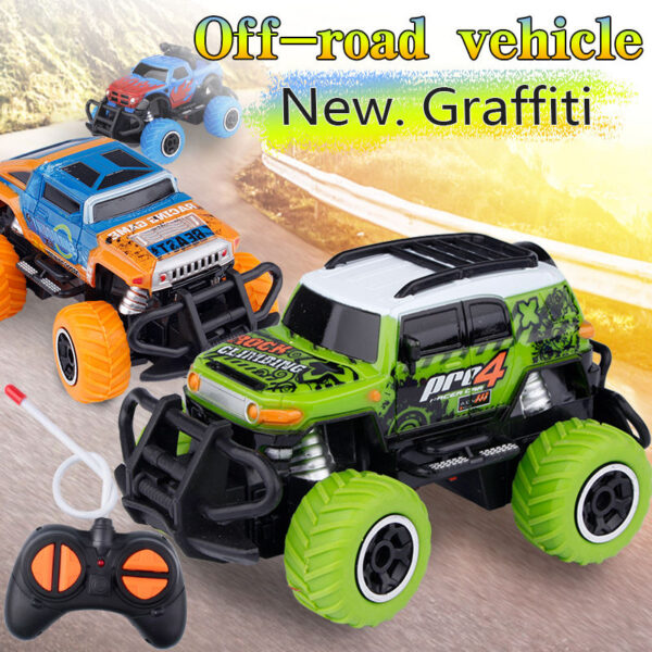 Wholesale 1/43 Four-Way Wireless Remote Control Mini Graffiti Off Road Climbing Racing Car