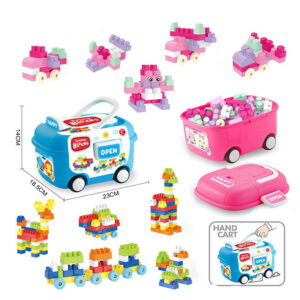 Small Particle Block Trolley 100Pcs  Educational Children 2025 Building Blocks Sets Toys for Kids Baby
