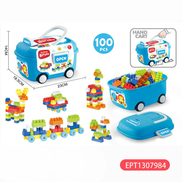 17431273113632-600x600-1.jpg Small Particle Block Trolley 100Pcs Educational Children 2025 Building Blocks Sets Toys for Kids Baby
