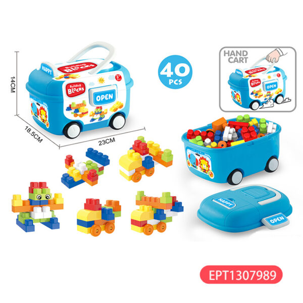 17431273121954.jpg Small Particle Block Trolley 100Pcs Educational Children 2025 Building Blocks Sets Toys for Kids Baby