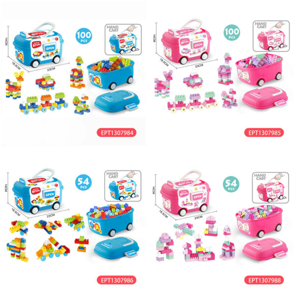 17431273128486-600x600-1.jpg Small Particle Block Trolley 100Pcs Educational Children 2025 Building Blocks Sets Toys for Kids Baby
