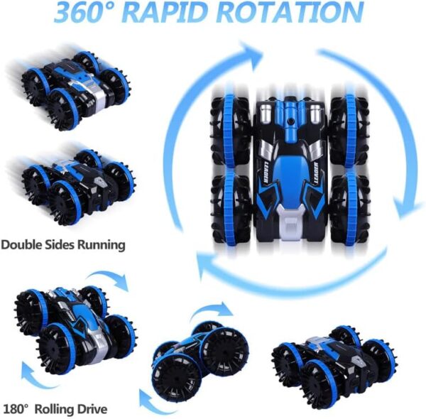 17436439189753-600x590-1.jpg Children 2.4ghz 4WD Brushless Remote Remort Rimot Control Vehicle Monster Rc Amphibious Stunt Cars Boat