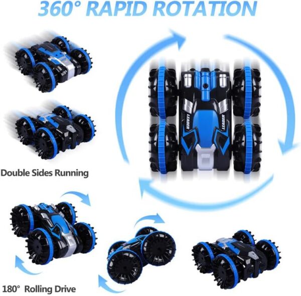 17436439189753.jpg Children 2.4ghz 4WD Brushless Remote Remort Rimot Control Vehicle Monster Rc Amphibious Stunt Cars Boat