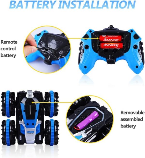 17436439191024-600x653-1.jpg Children 2.4ghz 4WD Brushless Remote Remort Rimot Control Vehicle Monster Rc Amphibious Stunt Cars Boat
