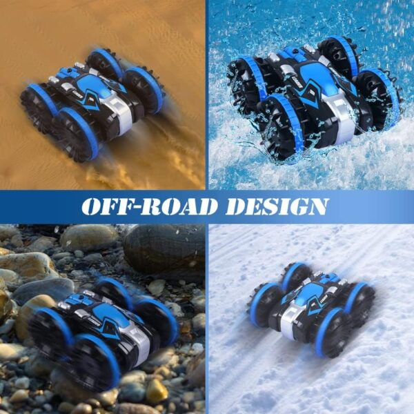 17436439193305-600x600-1.jpg Children 2.4ghz 4WD Brushless Remote Remort Rimot Control Vehicle Monster Rc Amphibious Stunt Cars Boat