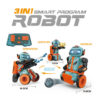 佰佳达 产品图 黄 英文 2.4G 3-In-1Rc Intelligent Assembly Programming Machine Programable Toy Educational Stem Program Robot Toys for Kids