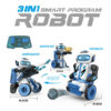 佰佳达 产品图 黄 英文 2.4G 3-In-1Rc Intelligent Assembly Programming Machine Programable Toy Educational Stem Program Robot Toys for Kids