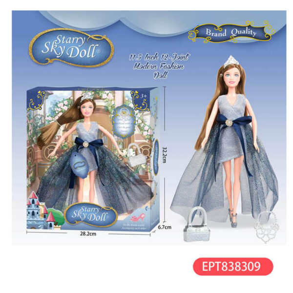 17447741144714.jpg 11.5 Inch Solid Morandi Sky Color Girl Princess Doll Toy