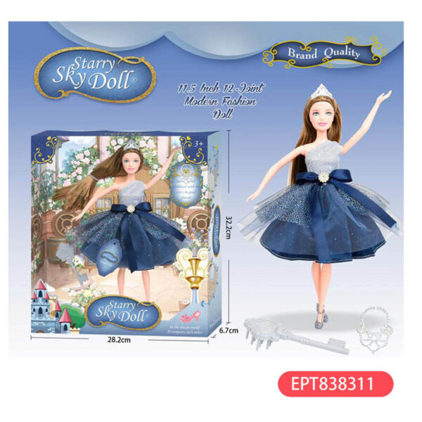 17447741148156-600x600-1.jpg 11.5 Inch Solid Morandi Sky Color Girl Princess Doll Toy