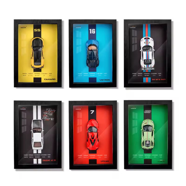 17458912068941-1-600x600-1.jpg 1: 32 Car 3D Stereo Wall Painting Box Model Ornaments Collection Gift Home Decoration Simulation Photo Frame