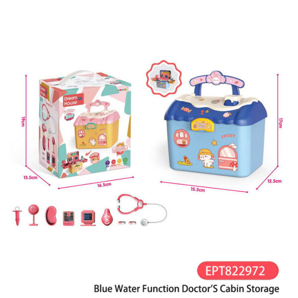 17458982860152-1-600x600-1.jpg Blue Function Doctor Cabin Storage Toy Girl Doctor Toys Girls Cheap Set Kids Doctor Pretend Play Kits for Girls