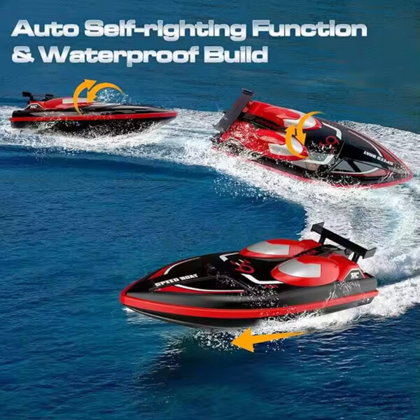 2.4G 4Ch Speedboat Rc Speed Boat Fast Speed up to 10+ MPH RC Pool LakeS River Boat Remote Control Boat for Adults & Kids