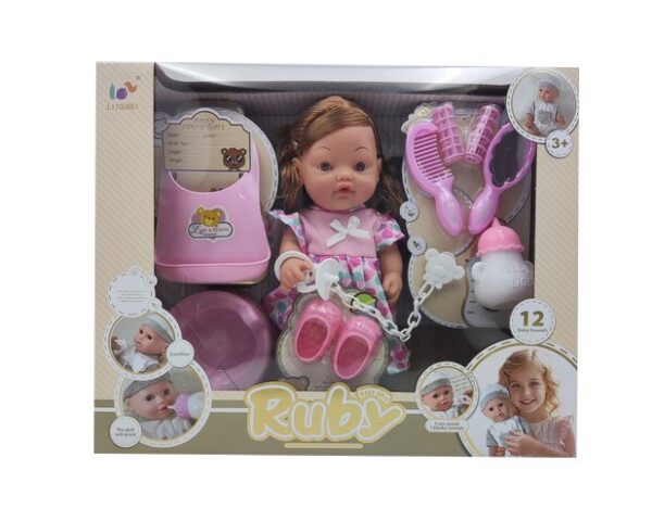 17473589643953-600x480-1.jpg 12 Inch Baby Dolls Toys Kit With Dress Up Accessories English 12 Sounds