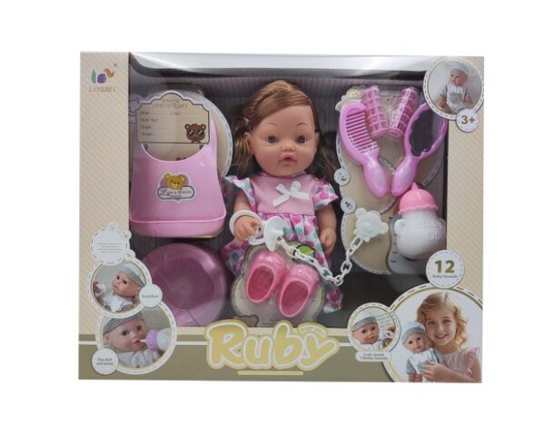 17473589643953.jpg 12 Inch Baby Dolls Toys Kit With Dress Up Accessories English 12 Sounds