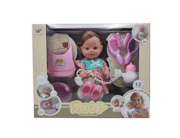 17473589645854-600x462-1.jpg 12 Inch Baby Dolls Toys Kit With Dress Up Accessories English 12 Sounds
