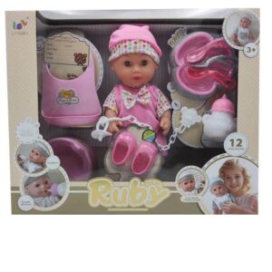 17473589649326-300x300-1.jpg 12 Inch Baby Dolls Toys Kit With Dress Up Accessories English 12 Sounds