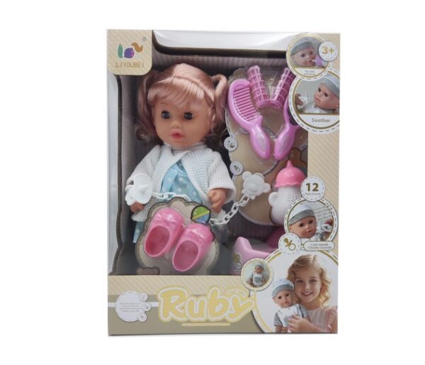 17473589710291.jpg OEM ODM 12 Inch Dress Up Baby Doll Toy Kit With 4 Sounds