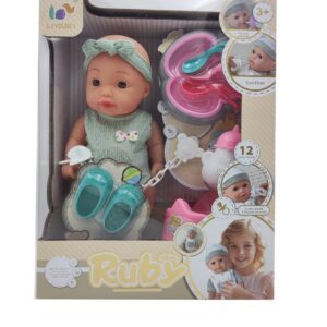 17473589713402-300x300-1.jpg OEM ODM 12 Inch Dress Up Baby Doll Toy Kit With 4 Sounds